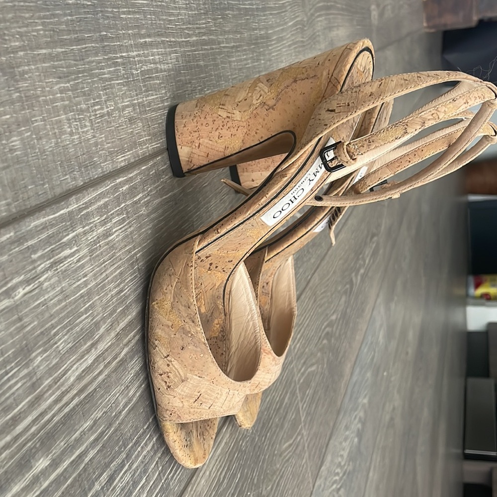 Beautiful Cork Jimmy Choo sandals size 39.5. Retail $725. Great condition.
